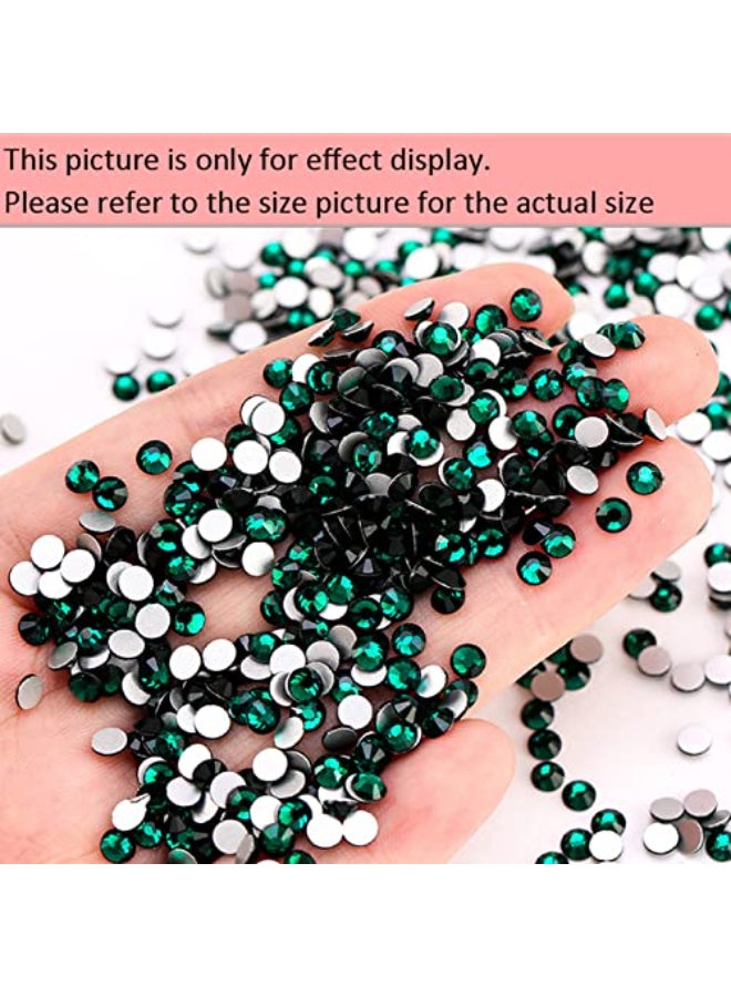 Dowarm 1440 Pieces SS6 Flatback Nail Crystals Glass Crystal Rhinestones for Craft Nails Dance Costumes Non Hotfix Rhinestones SS6 2MM GreenEmerald - Image 4