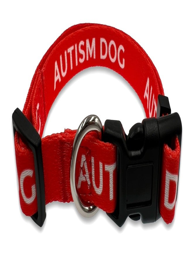 PinMaze Autism Dog Collar - Autism Awareness Dog for Medium Dogs Cats (Medium, Red) - Image 3