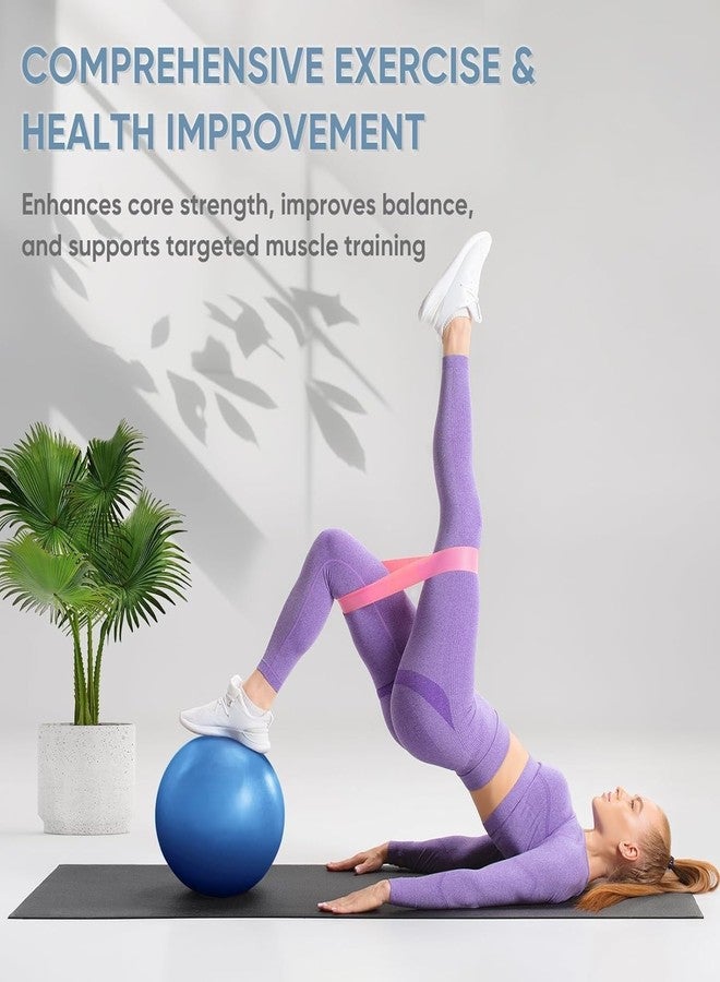 KAIDAA Anti Slip Anti Burst Yoga Ball, (25cm) 9.8 Inch Exercise Mini Soft Workout for Home Gym Yoga, Pilates, Core Training, Pregnancy Workout, Balance, Stability for Men & Woman (Blue) - Image 2