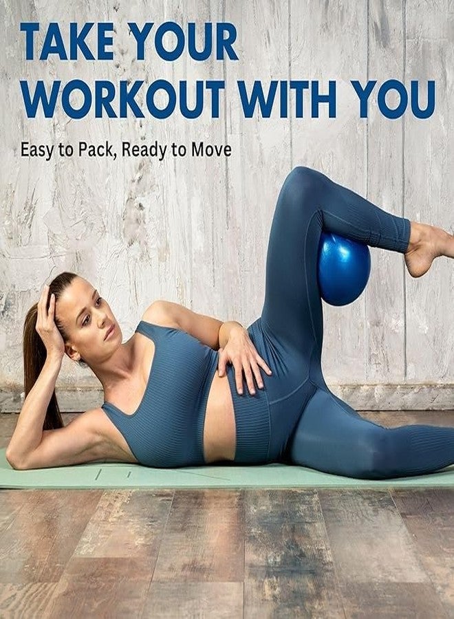 KAIDAA Anti Slip Anti Burst Yoga Ball, (25cm) 9.8 Inch Exercise Mini Soft Workout for Home Gym Yoga, Pilates, Core Training, Pregnancy Workout, Balance, Stability for Men & Woman (Blue) - Image 3