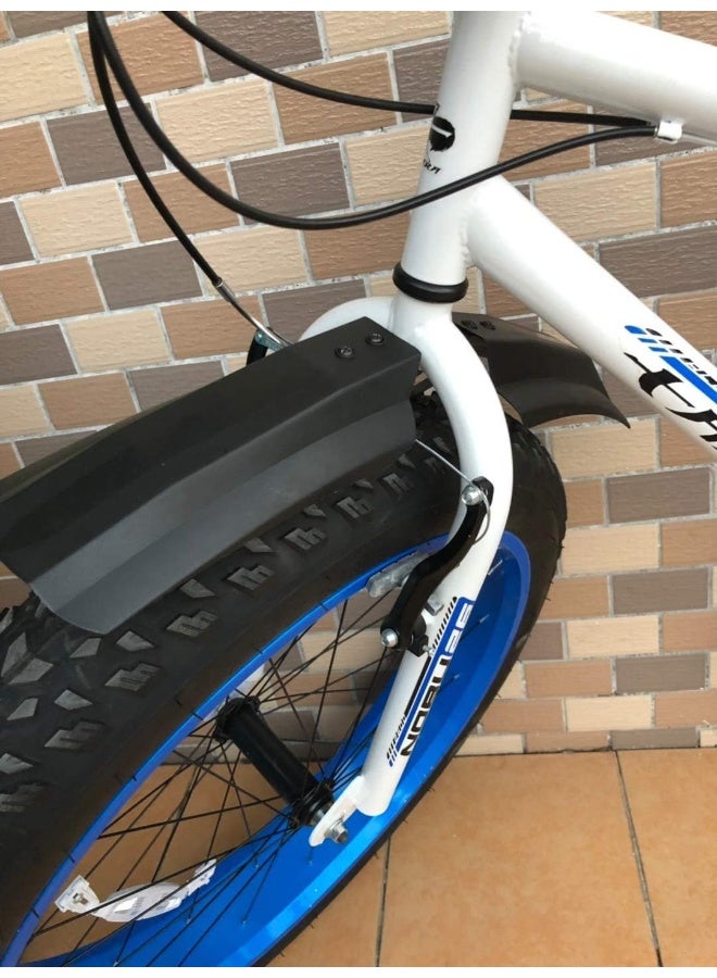 BlueSunshine BlueSunshine 26 inch Snow Bicycle Bike Front Rear Mudguard Cycling Bike Fenders for Fat Tire Mountain Bike  - Image 1