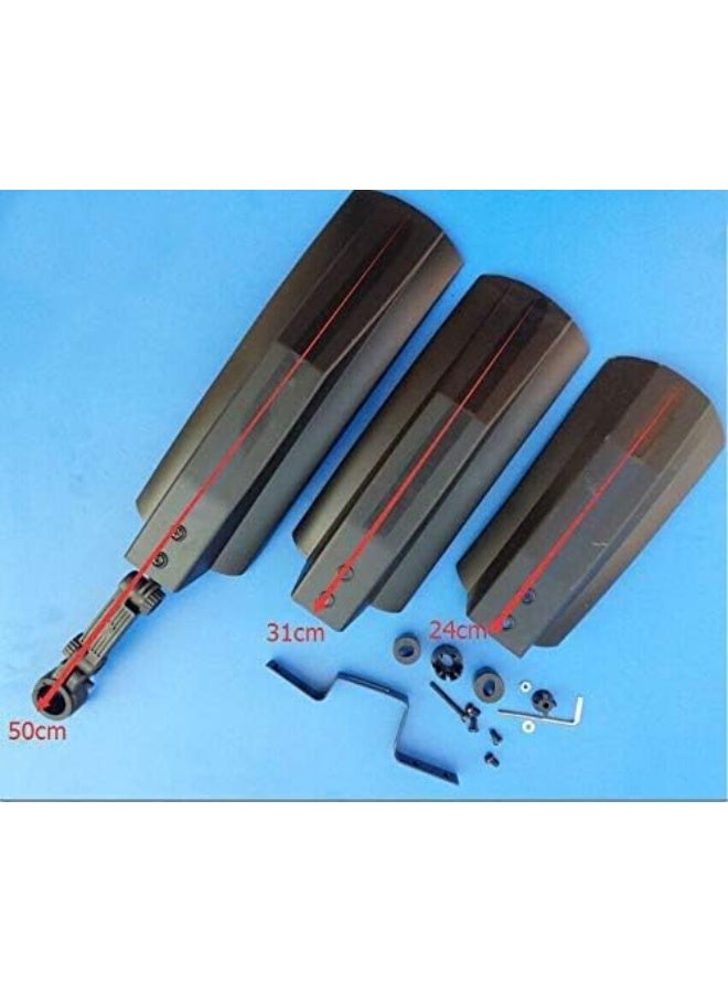 BlueSunshine BlueSunshine 26 inch Snow Bicycle Bike Front Rear Mudguard Cycling Bike Fenders for Fat Tire Mountain Bike  - Image 3