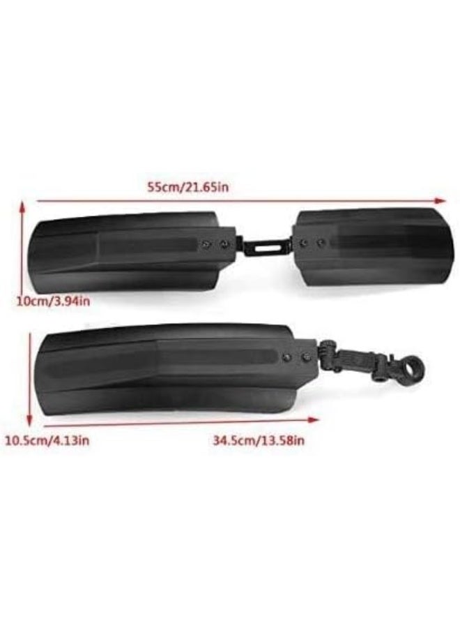 BlueSunshine BlueSunshine 26 inch Snow Bicycle Bike Front Rear Mudguard Cycling Bike Fenders for Fat Tire Mountain Bike  - Image 2