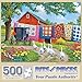 Bits and Pieces 500 Piece Jigsaw Puzzle for Adults Plain and Fancy Geese Farm Quilt Laundry Car Jigsaw Puzzle by Artist John Sloane Completed Puzzle Size 18 x 24 - Image 4
