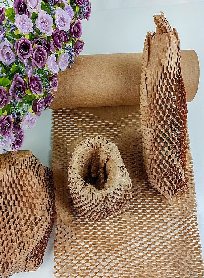 Devshree Eco-Friendly imported Virgin High Strechable Expandable Kraft Paper bubble Wrap Packaging roll (16" × 50 mtr) - Image 1