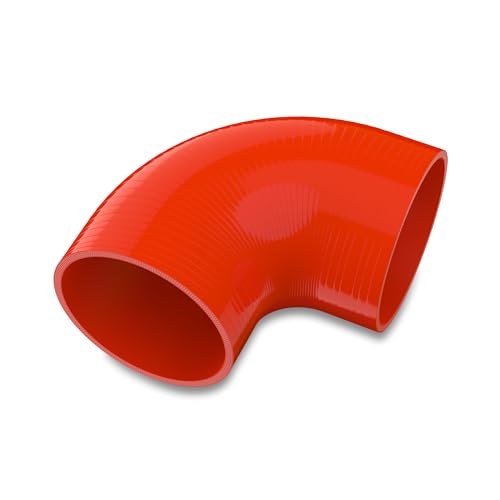 Endure 90 Degree Elbow Coupler Silicone Hose 4-Ply, 4-Inch(102mm), Couplers for High Performance Vehicles, Intake Piping, Length(102mm), Thickness (5mm), Automotive Silicone Hose - Red - Image 1