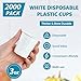 Lilymicky 2000 PACK 3 oz White Plastic Cups 3 Ounce Disposable Plastic Bathroom Cups for Tasting Drinking - Image 4