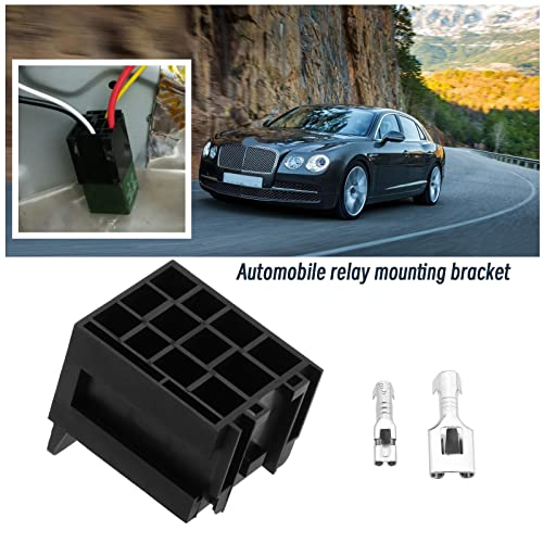 SING F LTD 5PCS Automotive 9 Pin Relay Mounting Brackets Relay Connector Socket Vehicle Relay Case Holder with 6.3mm 2.8mm Terminals for 4-pin 5-pin 9-pin Relays - Image 2