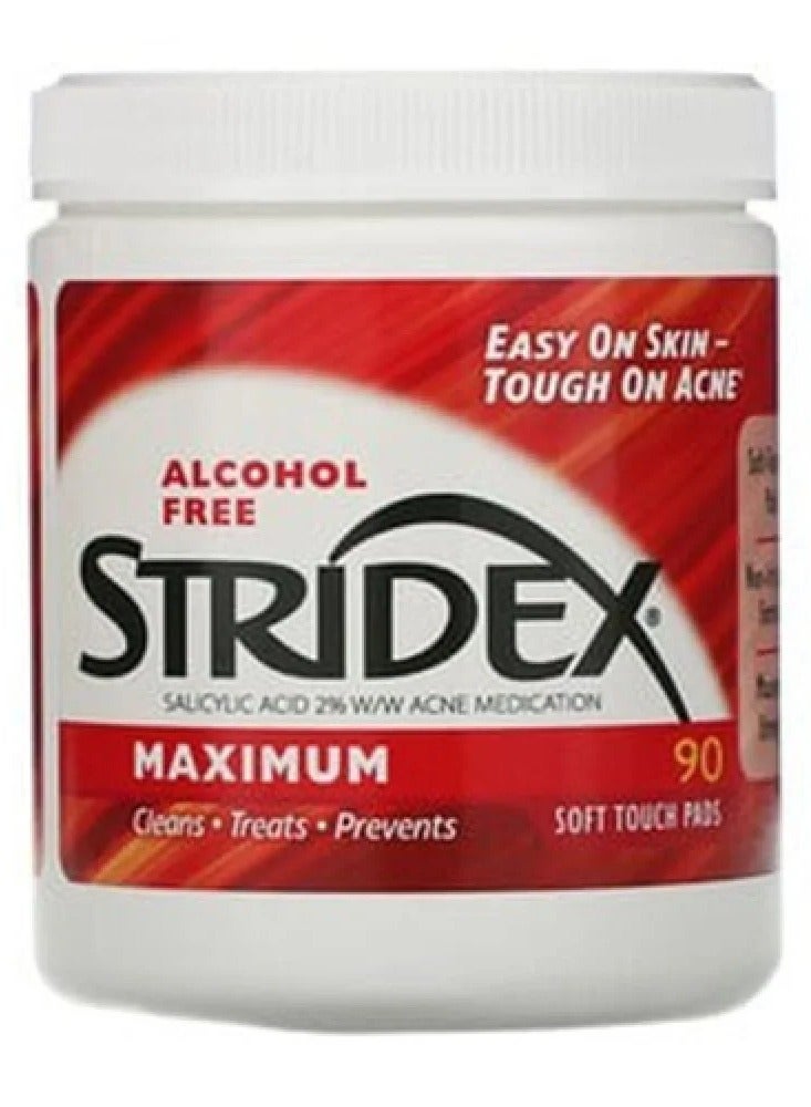 سترايدكس مسحات قطنية ماكسيموم للعناية بحب الشباب 90 قطعة - Image 1