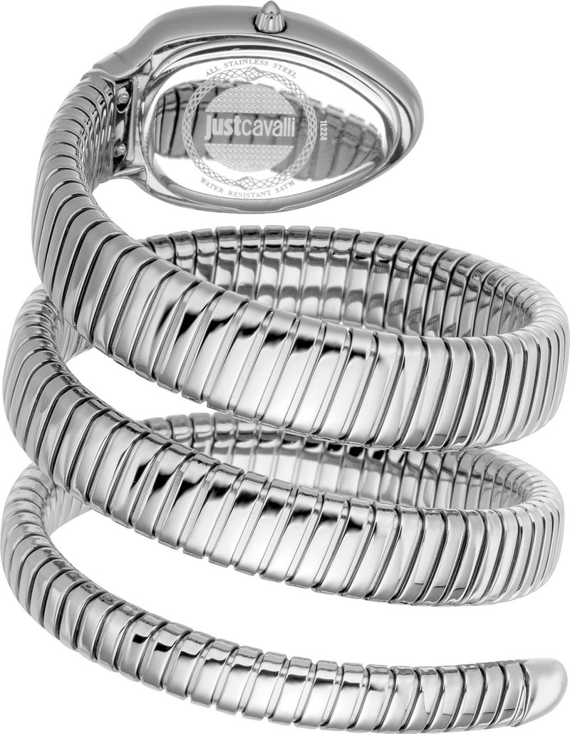 Just Cavalli Women's Snake Watch JC1L224M0015 - White Dial with Stainless Steel Bracelet - Image 2