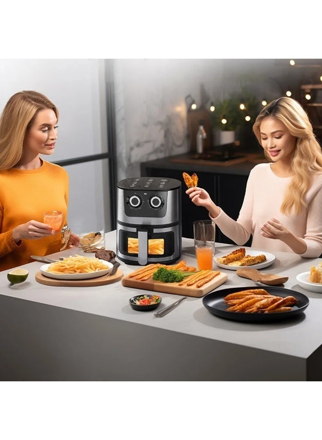 Bukela Automatic Air Fryer 7L 2400W with Digital Control, Preheat Function, and Overload Protection for Healthy Cooking without Oil - Image 5