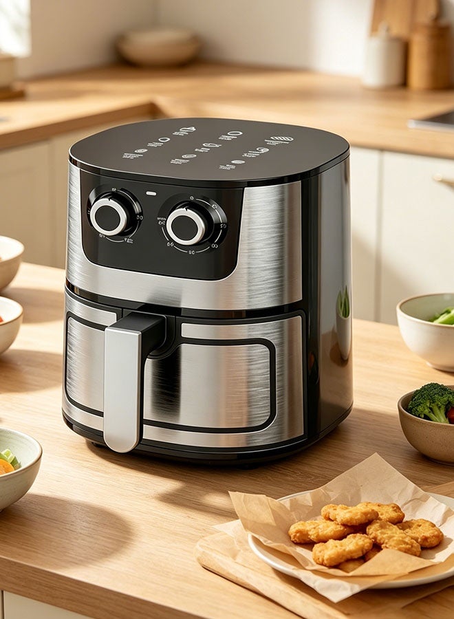 Bukela Automatic Air Fryer 7L 2400W with Digital Control, Preheat Function, and Overload Protection for Healthy Cooking without Oil - Image 1
