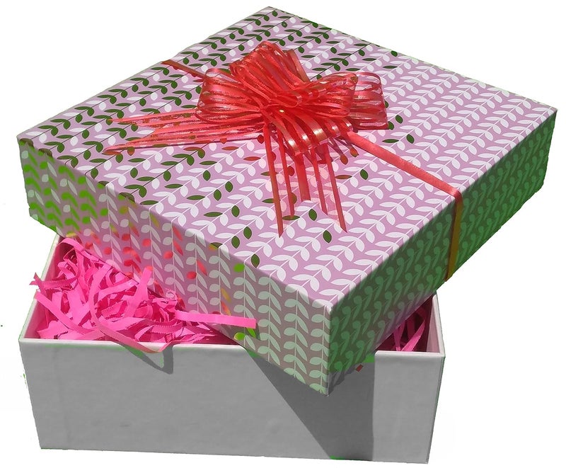 Gift Hamper Box Decorative Gift Box for Anniversary Corporate Printed Return Gift Box Baby Shower Gifting with Shredded Paper 19 19 8 CM