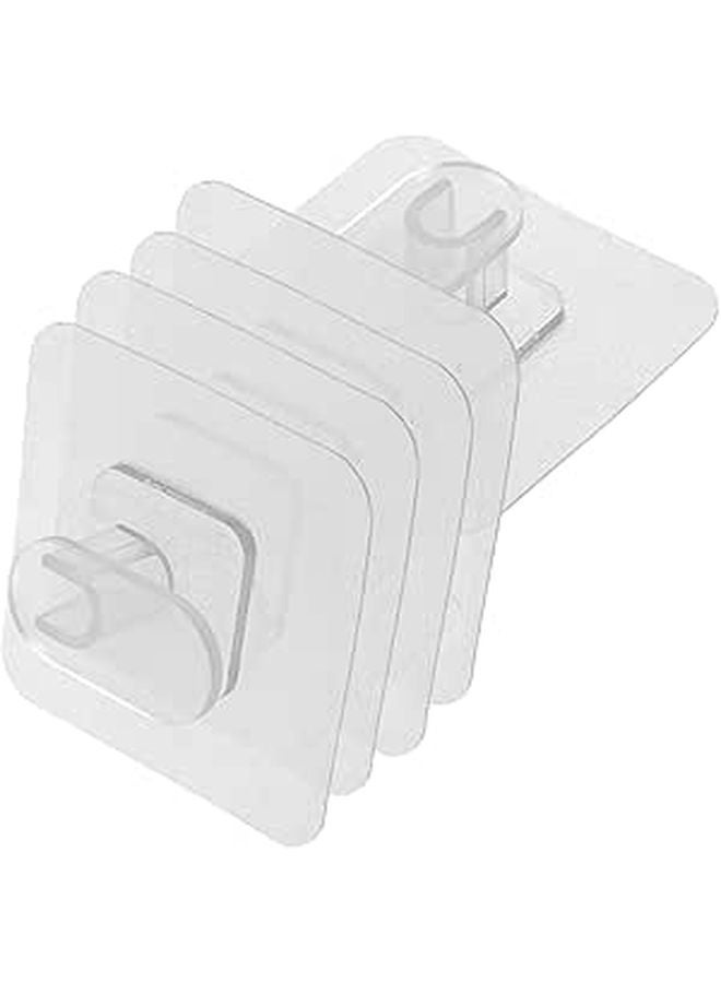 Large Heavy Duty Sticky Wall Hooks for Towels Coats Bathroom Shower 5 Pieces - Image 1