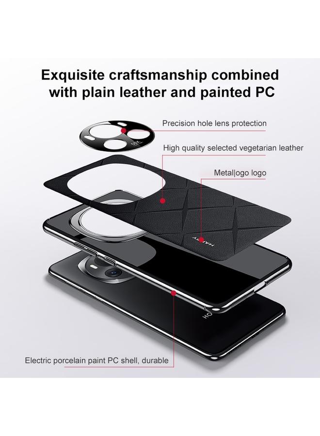 اس-توب جراب لهاتف Honor Magic6 RSR Porsche Design مصنوع من الجلد العادي - Image 3
