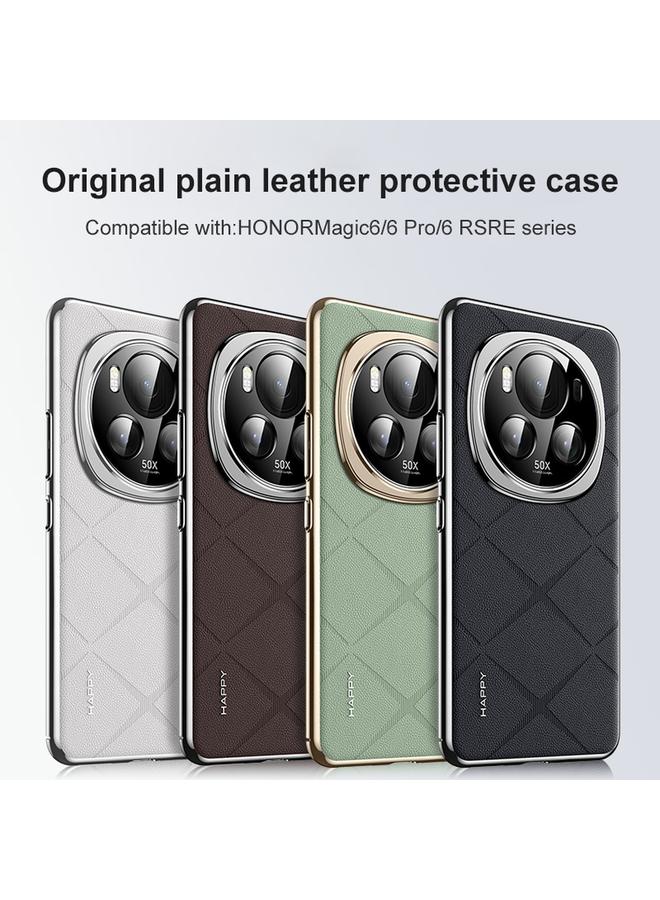 اس-توب جراب لهاتف Honor Magic6 RSR Porsche Design مصنوع من الجلد العادي - Image 2