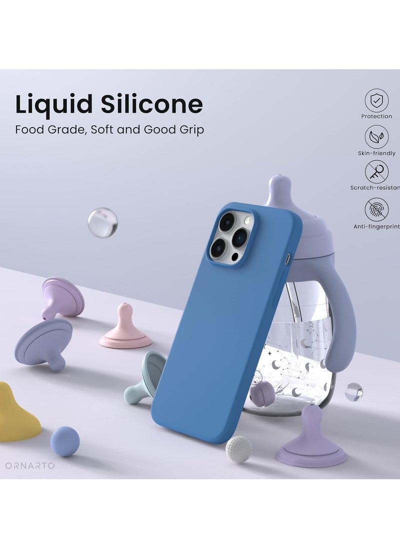 Protective Blue cover for Apple iPhone 13 Pro MAX, anti-fingerprint, anti-fall, anti-scratch, comfortable grip, shock-absorbing, anti-explosion hard back, ultra-thin case and full cover, compatible with iPhone 13 Pro MAX, Blue