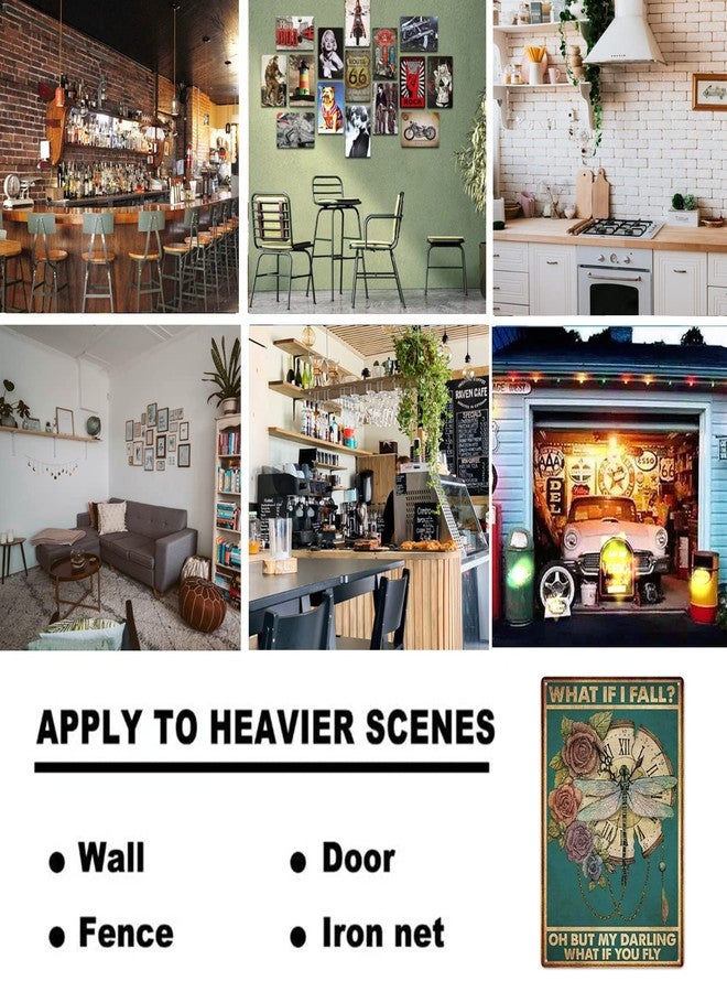 Fmcmly What If I Fall？Oh But My Darling What If You Fly Vintage Metal Tin Signs Home Bar Kitchen Hotel Office Bedroom Living Room Cafes Wall Decor 8x12 Inch - Image 3