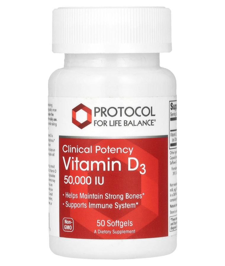 Vitamin D3 Clinical Potency 1250 mcg (50000 IU) 50 Softgels