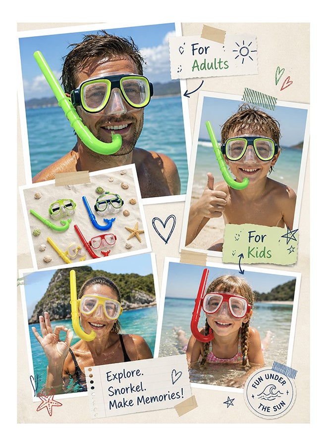 DBLEW Kids Snorkel Set – Swimming Mask & Snorkel, Red - Image 4