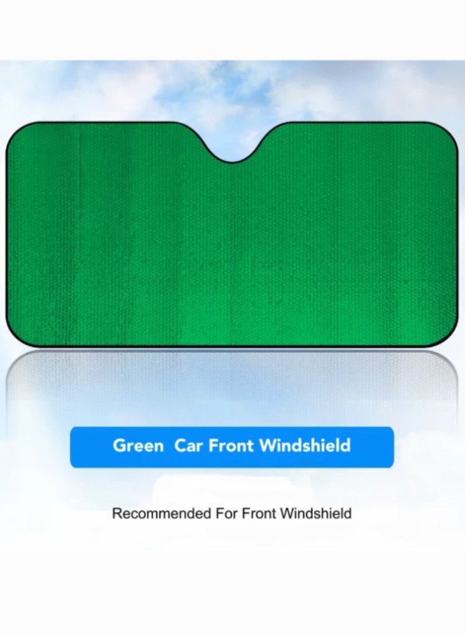 Generic Universal Car Windshield Sunshade,Keep Car Interior Cool,Fit Most Car for Sedan ,SUVs(Green)  - Image 1