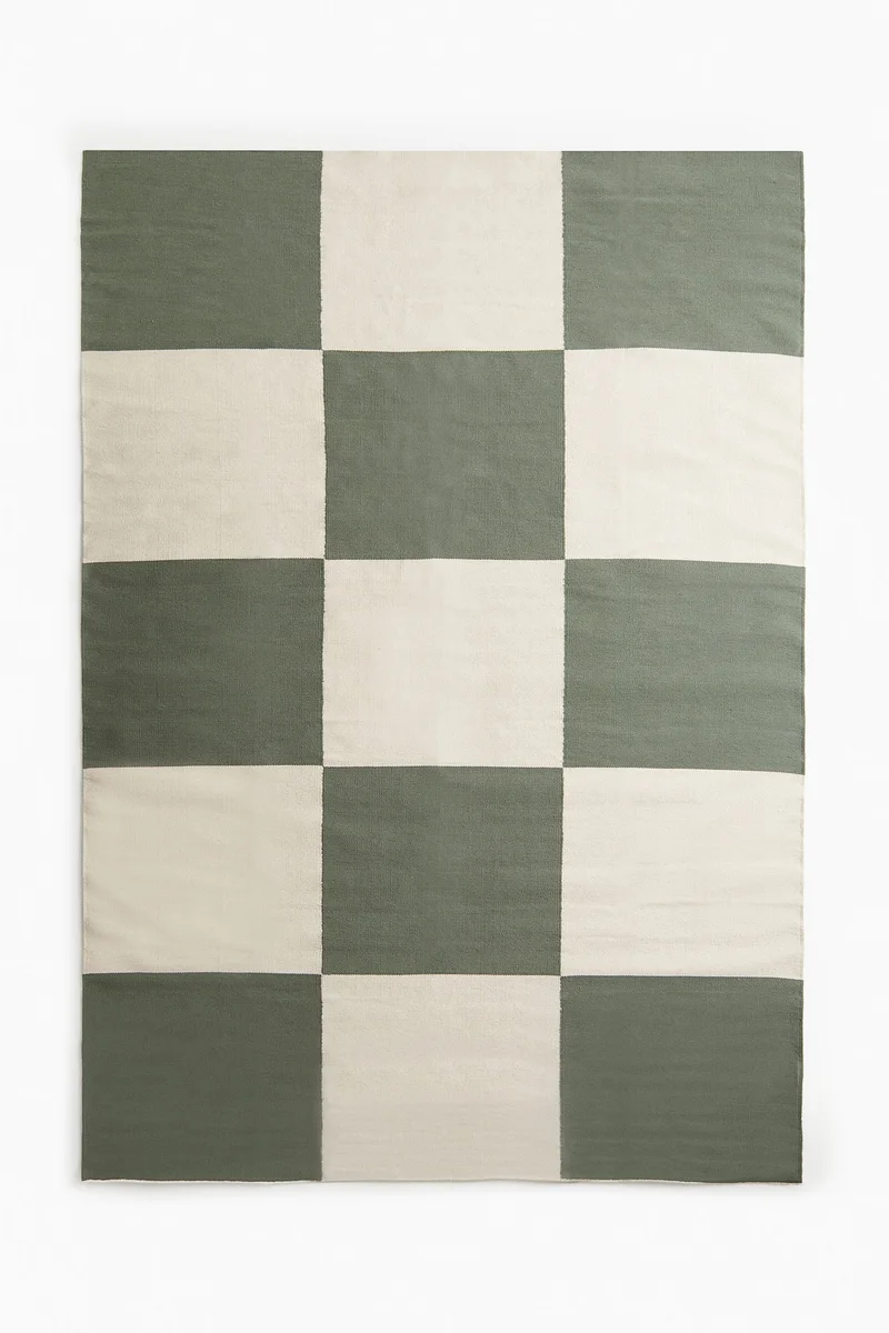 H&M Checked cotton rug