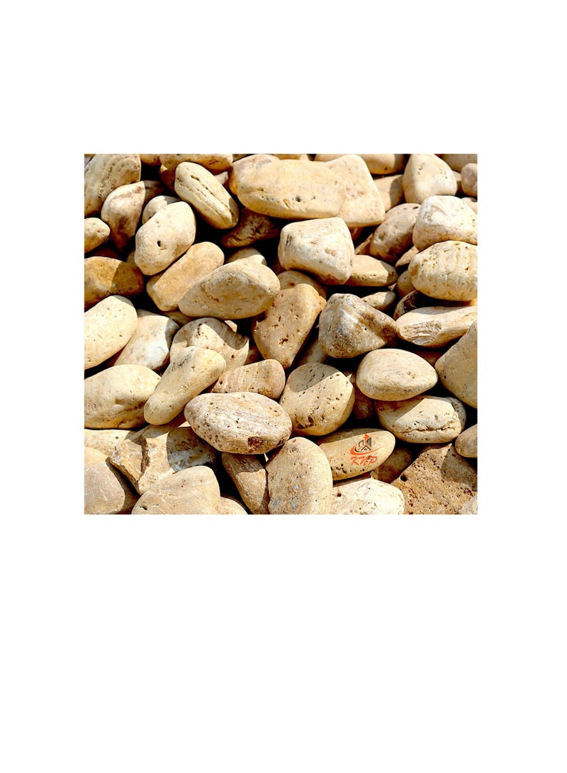 KNP Yellow Forest River Stone Natural Garden Material 3-5 cm 20 kg - Image 1