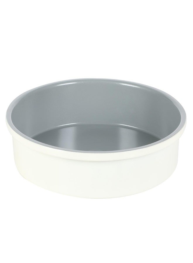 Sur La Table Kitchen Essentials Bake Sale 9 Inch PFOA, PFAS, PTFE Free Nonstick Round Cake Pan - Linen White - Image 1