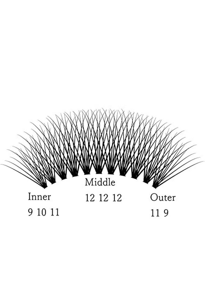 IECILI - Individual Lashes Natural Cluster Lashes 240Pcs 9 14Mm Mixed Pack /12 Roots/D Curl /0.07Mm Thickness/Faux Mink Diy Premade Fans Eyelash Extensions (D Curl 10D Cluster Lashes) - Image 1