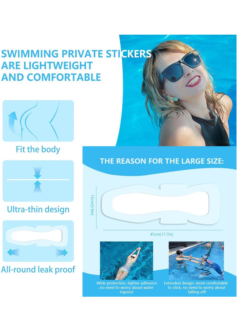 Eccoro 6 Pieces Waterproof Swimming Pads for Women, Skin Friendly Private Area Protection, Waterproof Private Patches, Dirt Prevention for Swimming, Daily Activities - Image 3