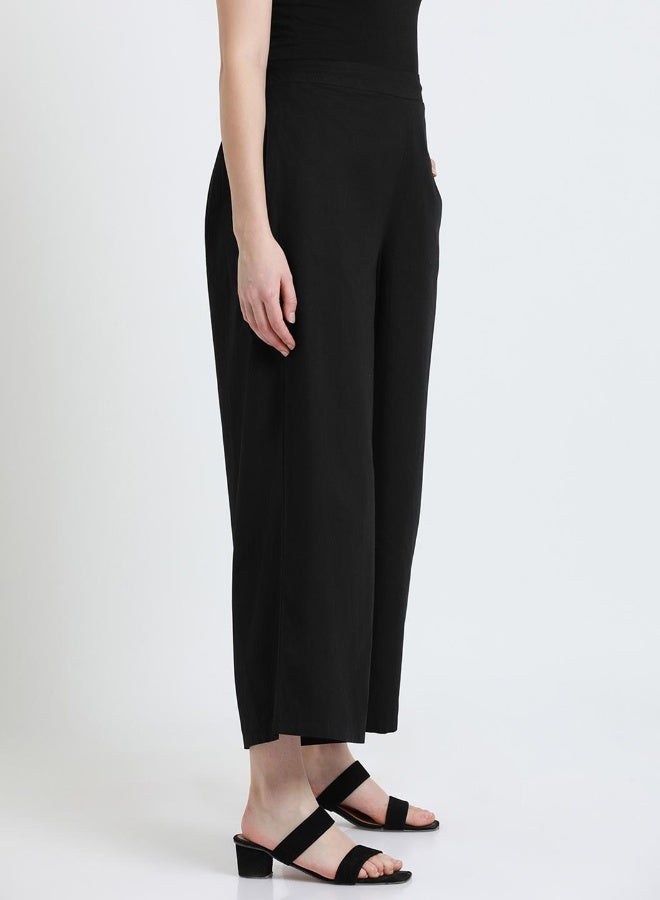 Dennis Lingo Relaxed Fit Black Cotton Trousers – Classic and Comfortable - Image 3