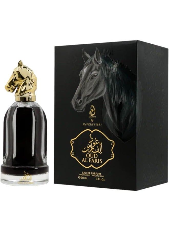 عربيات عطر عُود الفارس من عربيّات 90 مل -من عربيات باي ماي بيرفيومز – عطر شرقي طويل الثبات للرجال والنساء (مماثل لعطر Oud Bouquet) - Image 1