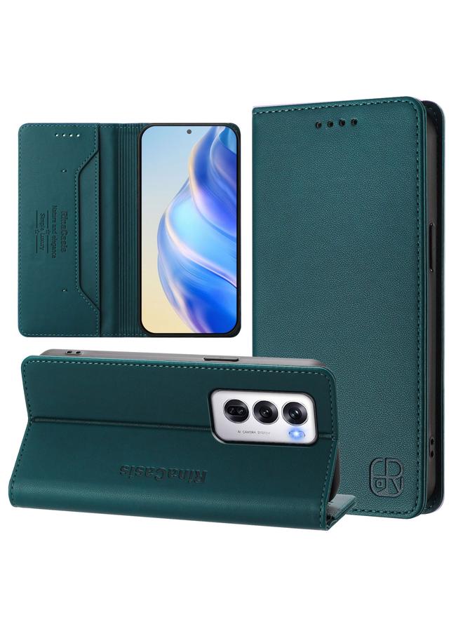 اس-توب جراب لهاتف OPPO Reno12 5G Global RC01 جراب هاتف جلدي مزدوج الطي مزود بخاصية الشفط المغناطيسي بتقنية RFID - Image 1