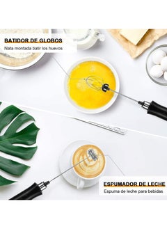 General Handheld foam maker, USB charging electric foam maker, 3-speed adjustable, dual USB charging mode, with 3 stainless steel whisk, suitable for lattes, cappuccino, hot chocolate, eggs  - Image 2