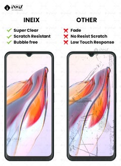 INEIX 3 Pieces Tempered Glass Screen Protector For Xiaomi Redmi 12C-Clear  - Image 3