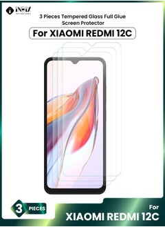 INEIX 3 Pieces Tempered Glass Screen Protector For Xiaomi Redmi 12C-Clear  - Image 1