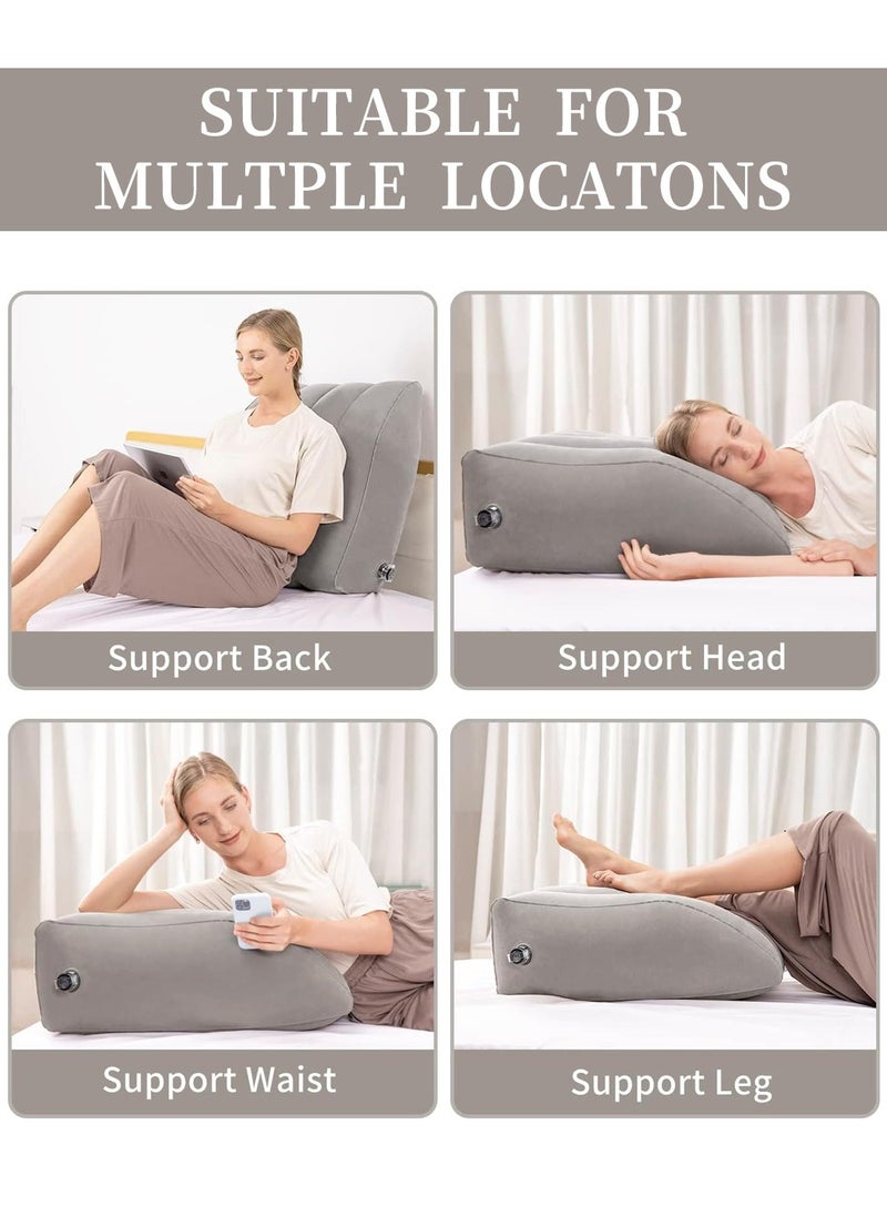 MIXDE - Inflatable Leg Wedge Pillow, Positioner Pillows Suitable for Leg Lift Rest, Comfort Leg Pillows Suitable for Improving Sleep Quality or Reduce Swelling - Image 1