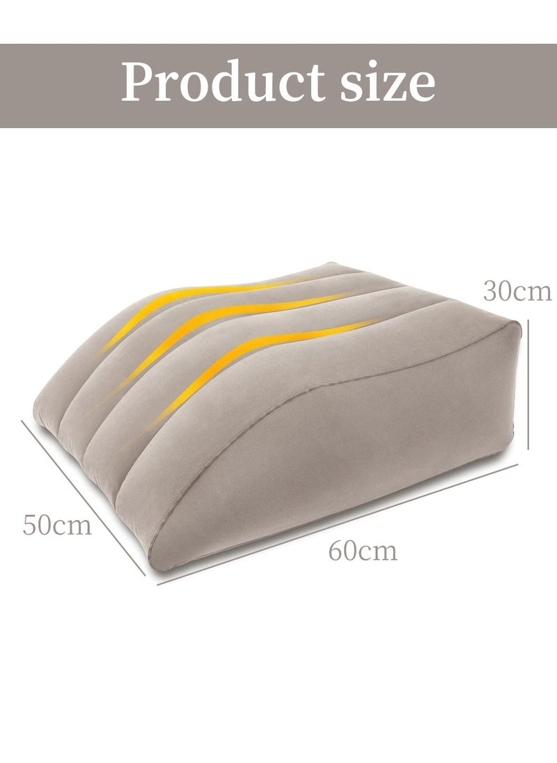MIXDE - Inflatable Leg Wedge Pillow, Positioner Pillows Suitable for Leg Lift Rest, Comfort Leg Pillows Suitable for Improving Sleep Quality or Reduce Swelling - Image 1