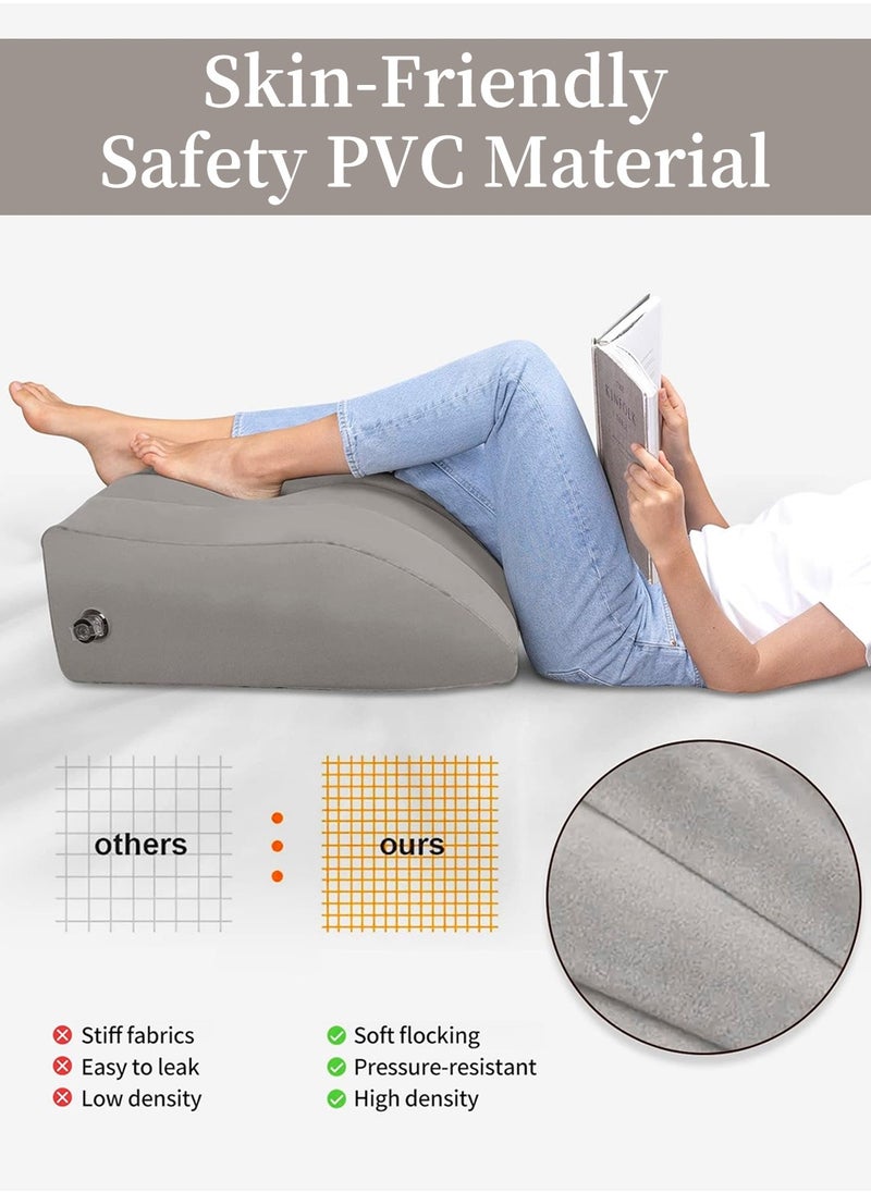 MIXDE - Inflatable Leg Wedge Pillow, Positioner Pillows Suitable for Leg Lift Rest, Comfort Leg Pillows Suitable for Improving Sleep Quality or Reduce Swelling - Image 1