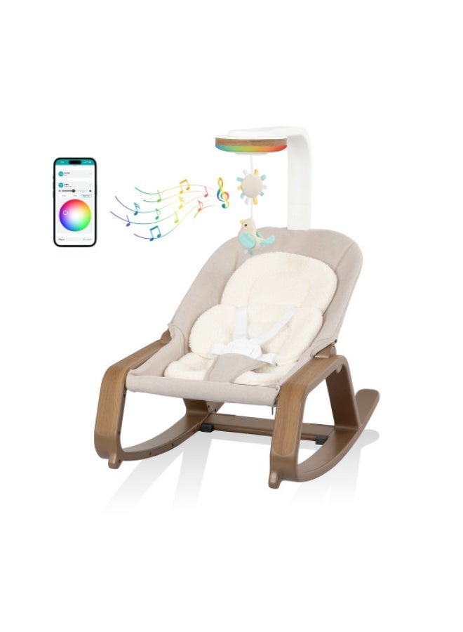 Evenflo - Lyra 2-In-1 Infant To Toddler Rocker - Coastal Coffee - Image 1