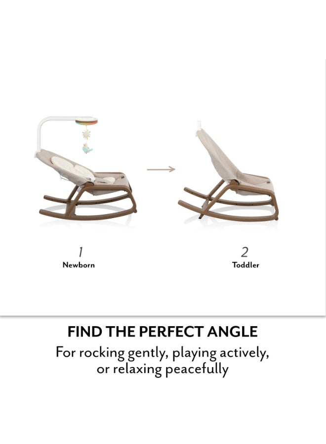 Evenflo - Lyra 2-In-1 Infant To Toddler Rocker - Coastal Coffee - Image 2