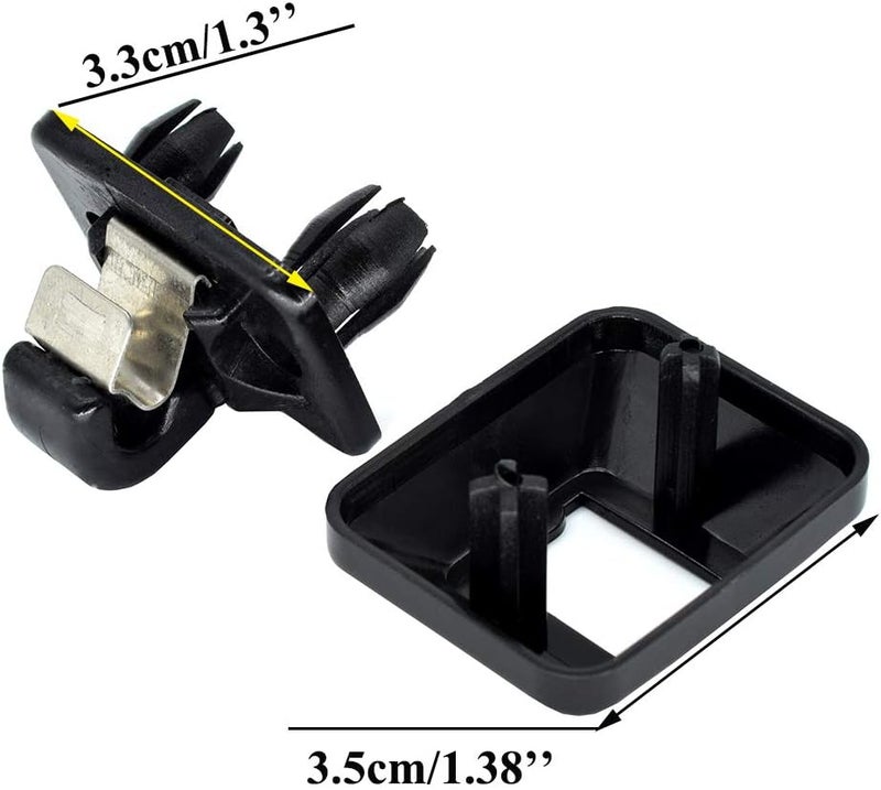 Wivplex 2X Black Sun Visor Clip Holder for Various Audi Models - Image 2