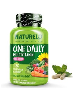 NATURELO One Daily Multivitamin for Women 120 Capsules  4 Month Supply 