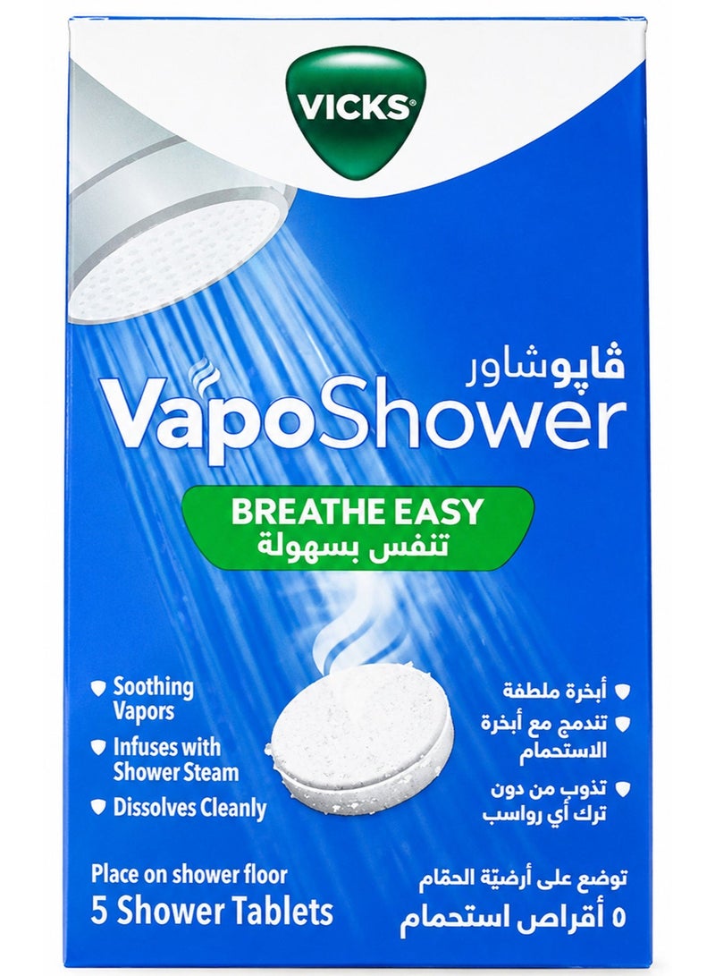 Vicks VapoShower Soothing Vapors 5 Shower Tablets - Image 1