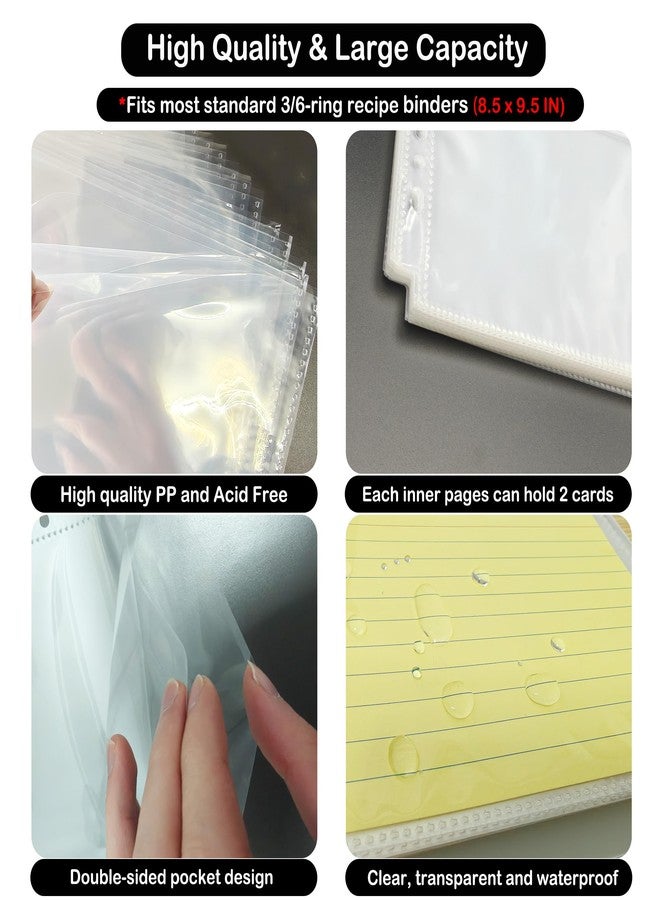 BYSLBTY 30 Pack 5.5x8.5 Sheet Protectors for 6 or 3 Ring 8.5x9.5 Mini Binders, Double-Sided Top-Loading Pockets, A5 Page Protectors - Image 4