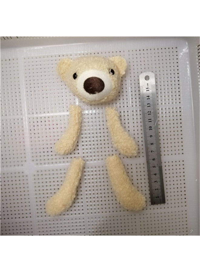 8cm Plush Toy Long Hair Joint Bare Bear Decorations Diy Clothing Children's Clothing Accessories Wholesale-Color:Exquisite Workmanship, Straight Mouth Line, Relatively Strong Hands And Feet 4.5cm Heart Pure White Brushed Bear, Random Colors-Height:Single Price  - Image 5