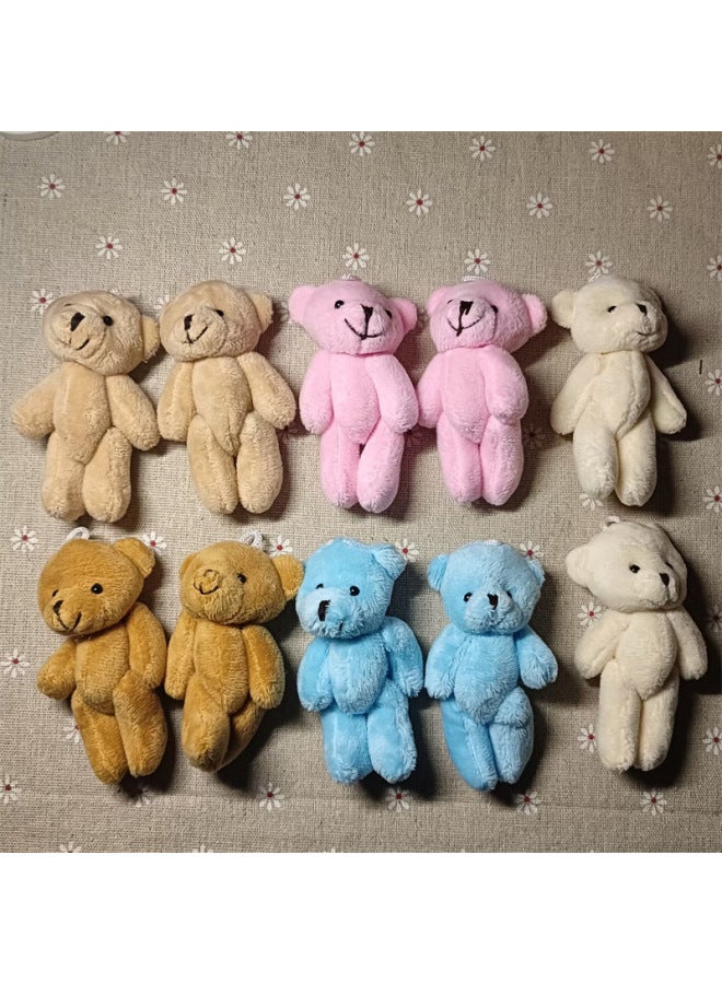 8cm Plush Toy Long Hair Joint Bare Bear Decorations Diy Clothing Children's Clothing Accessories Wholesale-Color:Exquisite Workmanship, Straight Mouth Line, Relatively Strong Hands And Feet 4.5cm Heart Pure White Brushed Bear, Random Colors-Height:Single Price  - Image 2