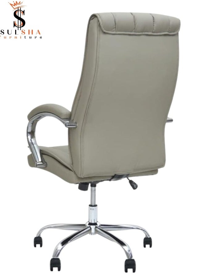 Executive Ergonomic Office Chair , Computer Desk Chair, PU Leather, Steel Structure, Smooth lumbar support with adjustable Heigh
