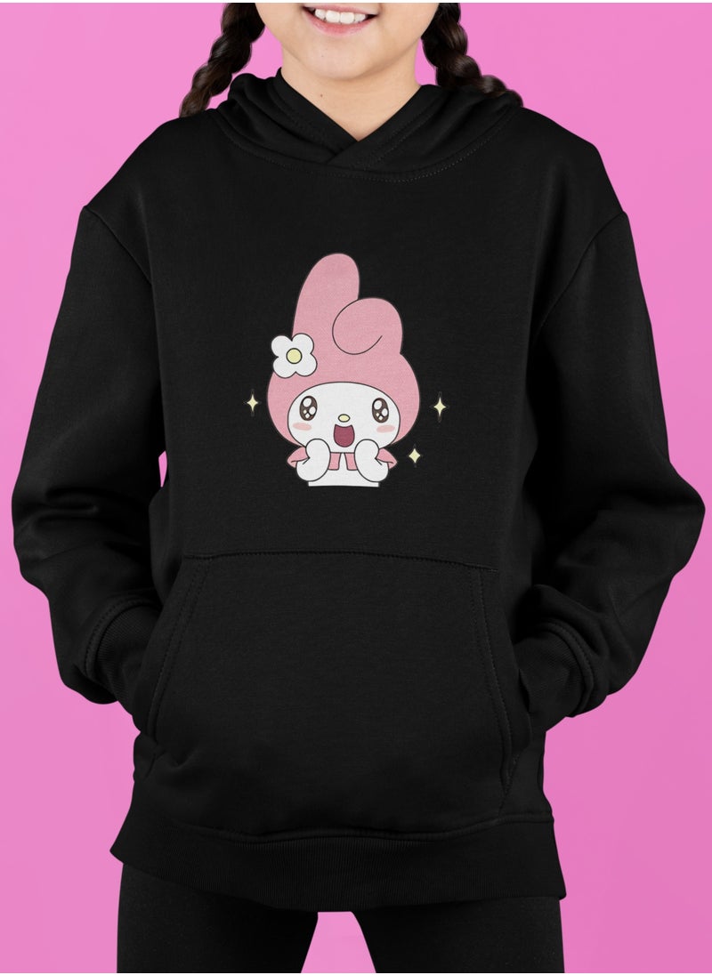 ZOOM Sweet My Melody Hoodie for Girls - Cozy & Cute Cartoon Sweatshirt  - Image 1