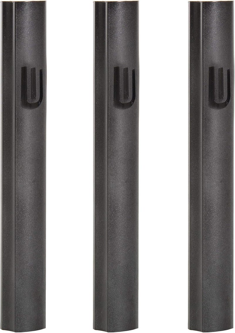 MASORET 3-Piece Aluminum Door Mezuzah Cases: Special Profile, No Holes, 4-Inch 10cm Hebrew Parchment Scroll Holder Boxes - Image 1
